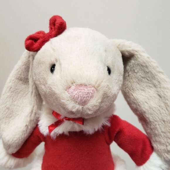Jellycat 11" Lottie Christmas Bunny Rabbit Stuffed Animal Plush - Picture 6 of 6